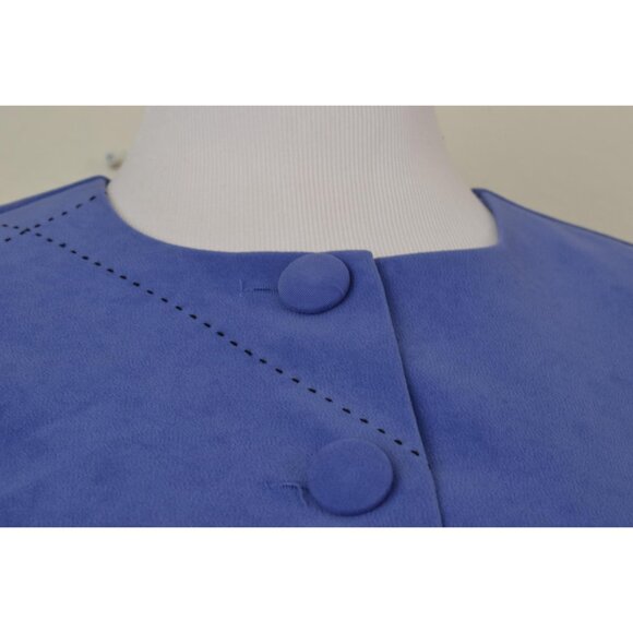 Vintage 90s Deadstock Periwrinkle  Poly/Spandex 2 pc Skirt + Jacket Set - Picture 10 of 10